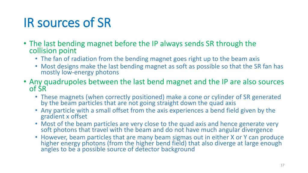 ir sources of sr ir sources of sr