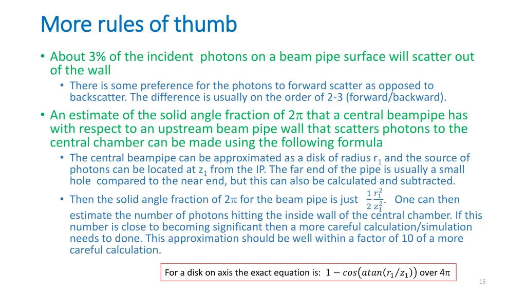 more rules of thumb more rules of thumb