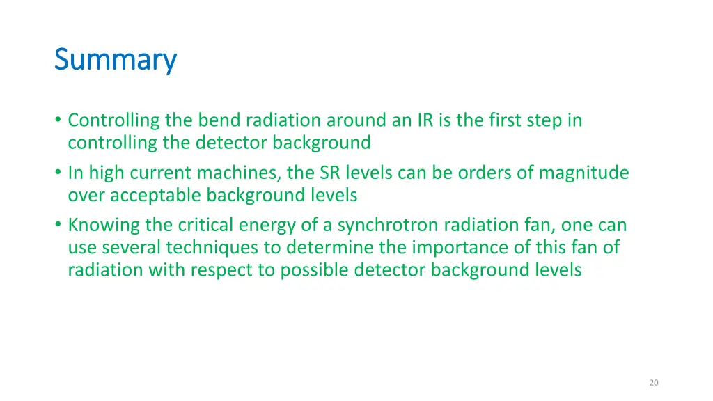 summary summary