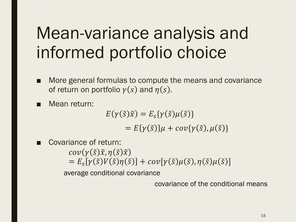 mean variance analysis and informed portfolio 2