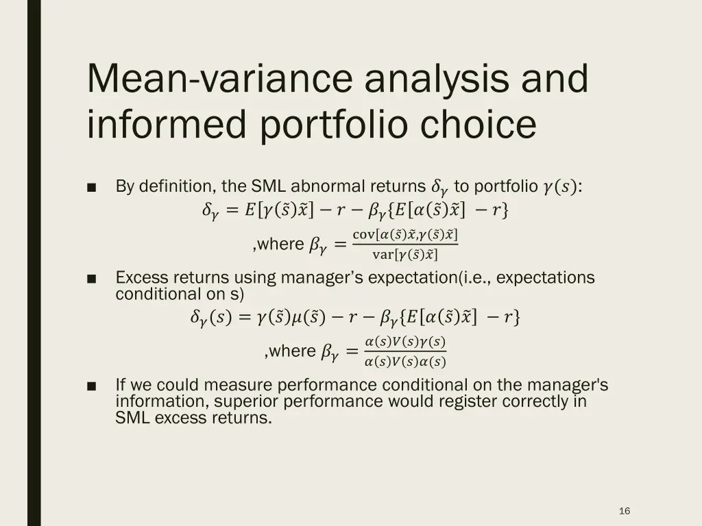 mean variance analysis and informed portfolio 3