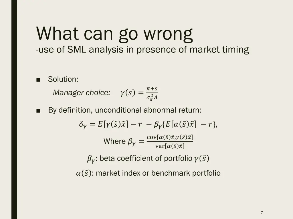 what can go wrong use of sml analysis in presence 1