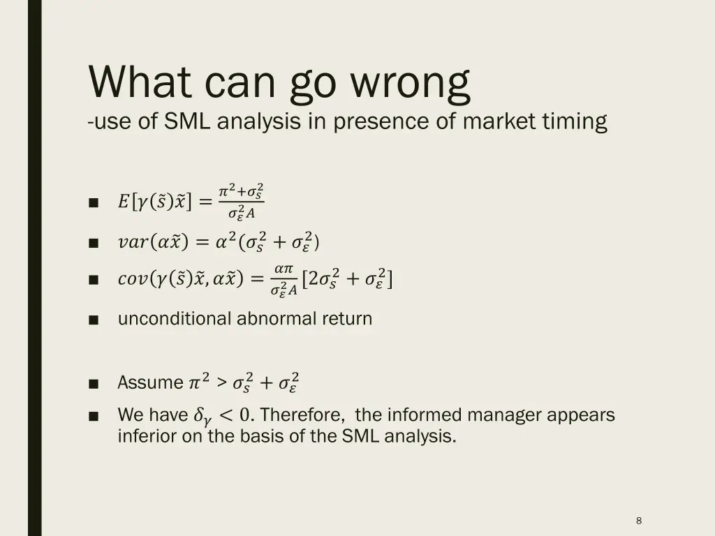 what can go wrong use of sml analysis in presence 2