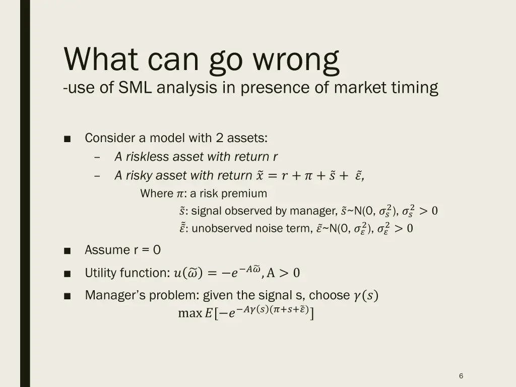 what can go wrong use of sml analysis in presence