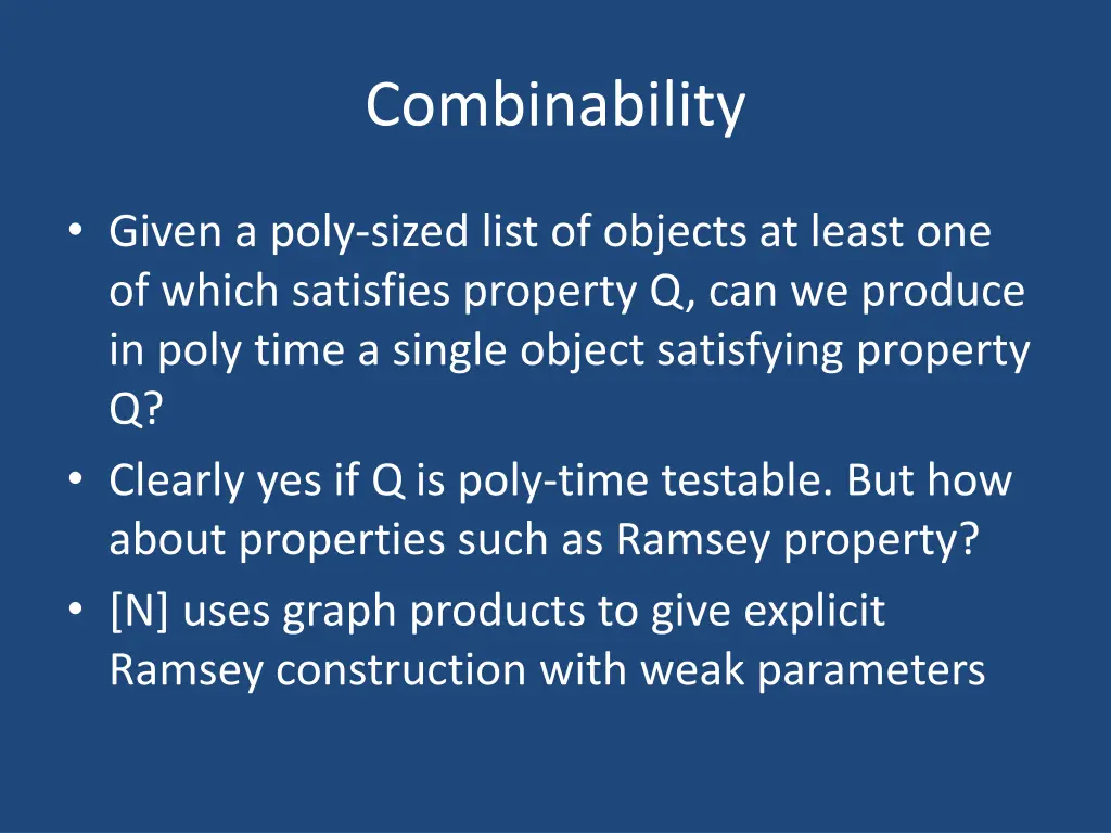 combinability