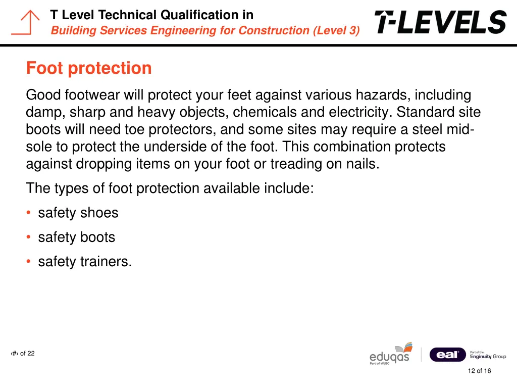 t level technical qualification in building 11
