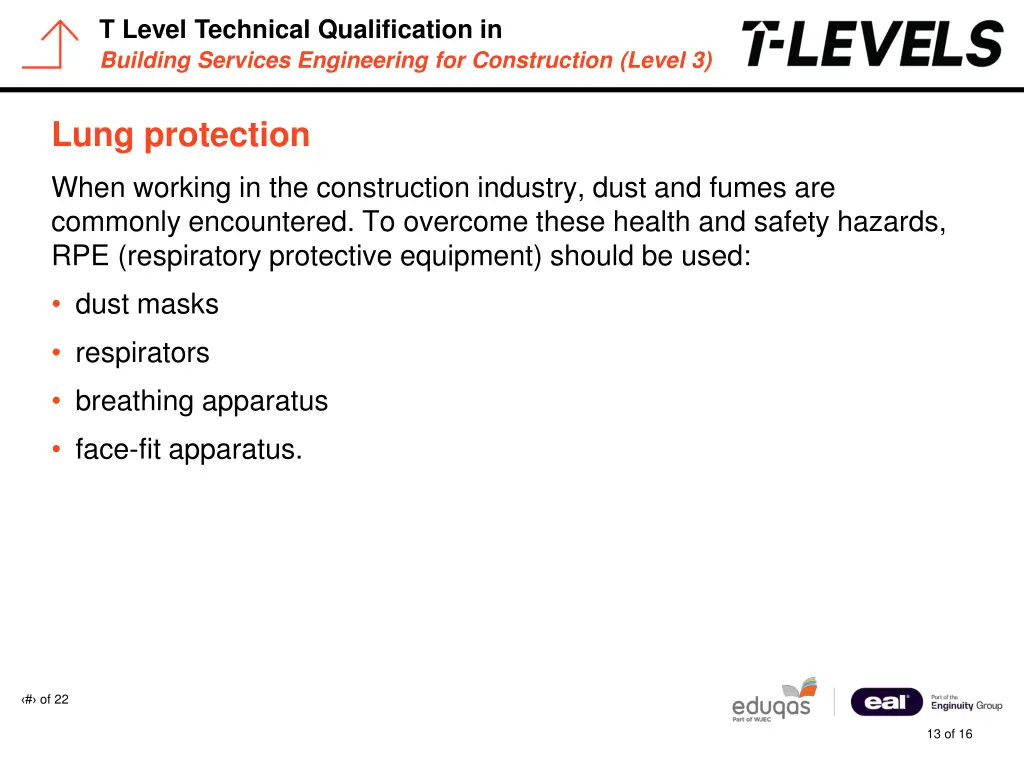 t level technical qualification in building 12