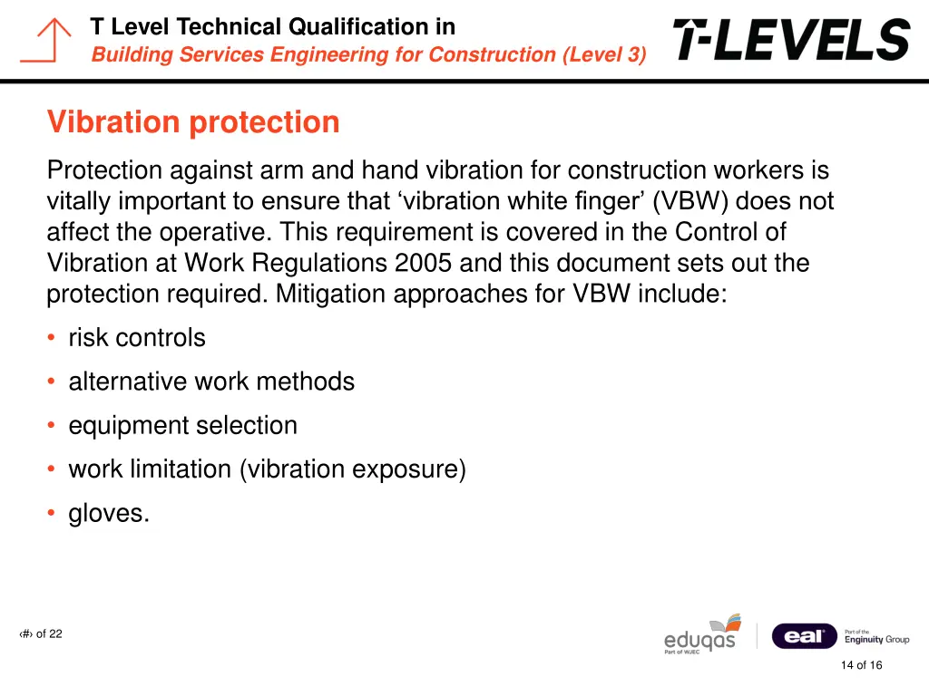 t level technical qualification in building 13