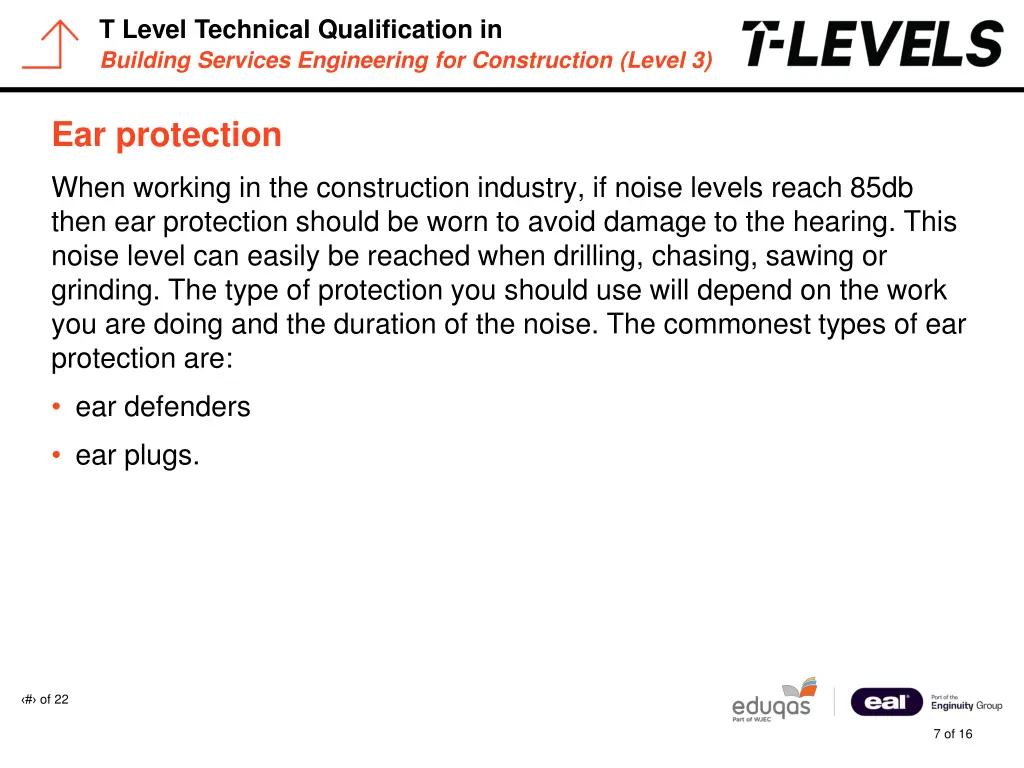 t level technical qualification in building 6