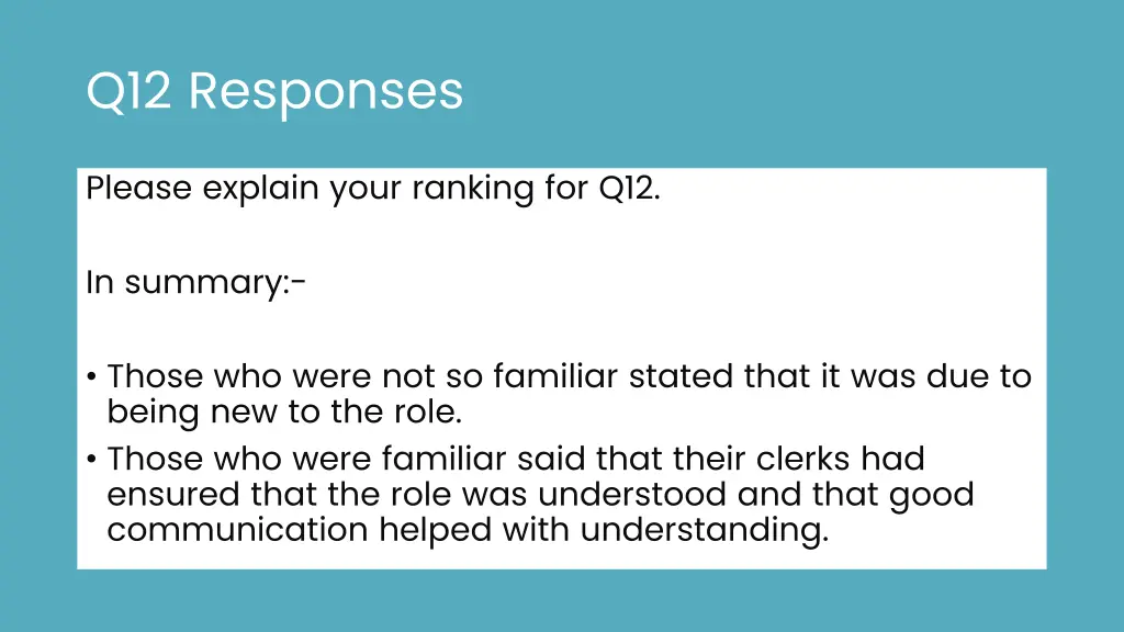 q12 responses 1