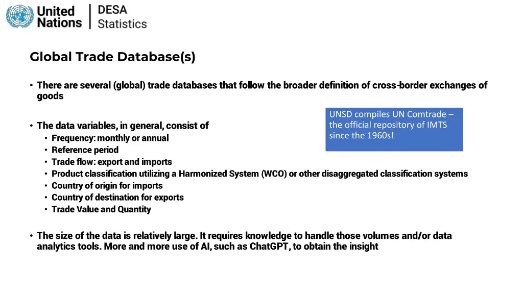 global trade database s