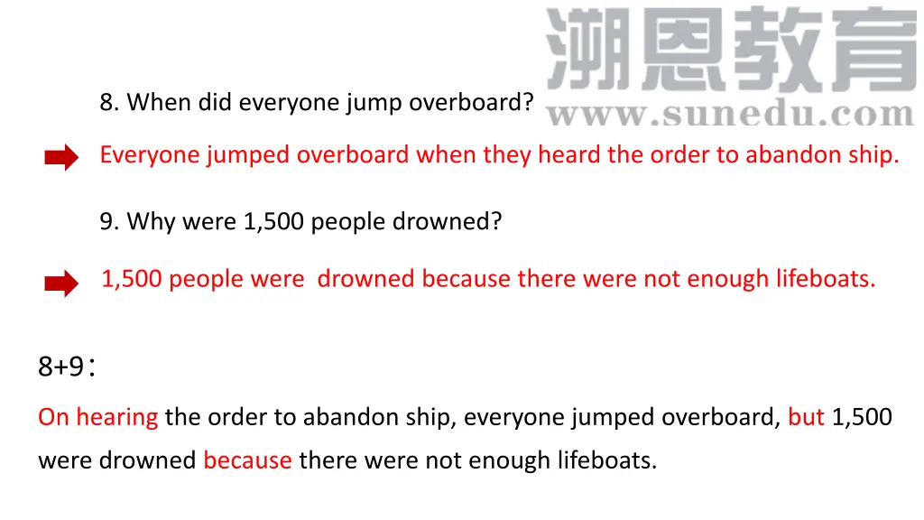 8 when did everyone jump overboard