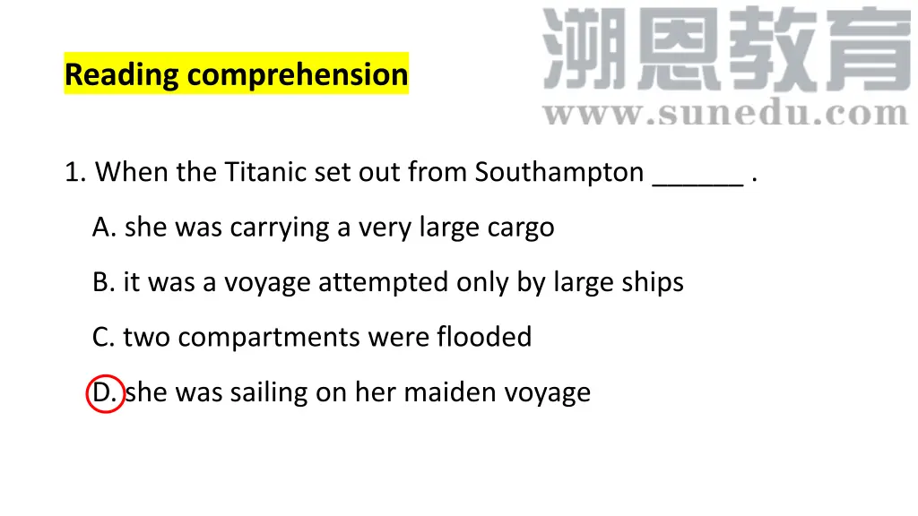 reading comprehension