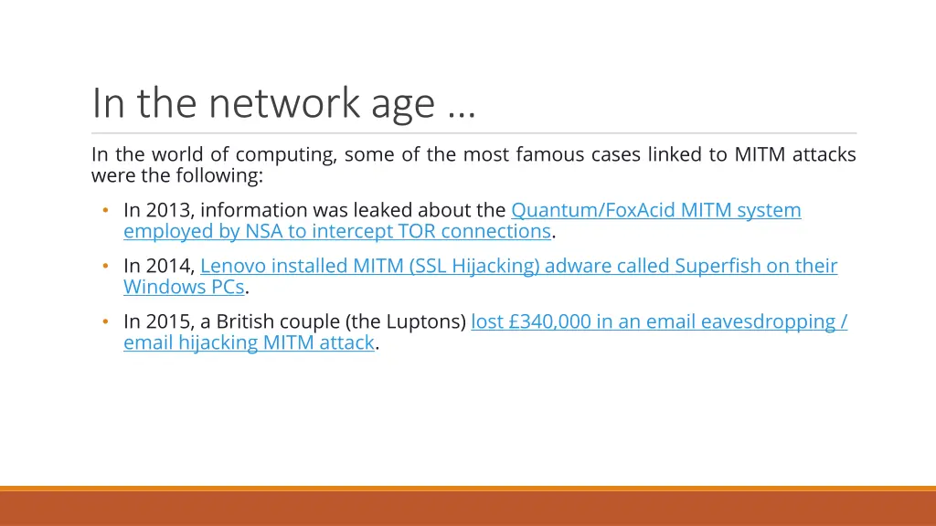 in the network age