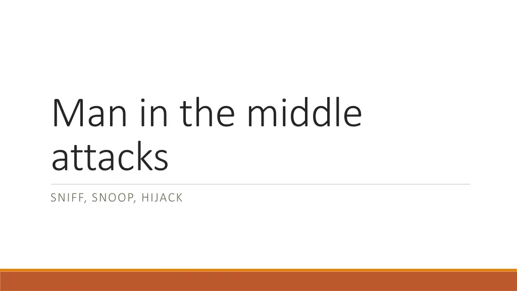 man in the middle attacks