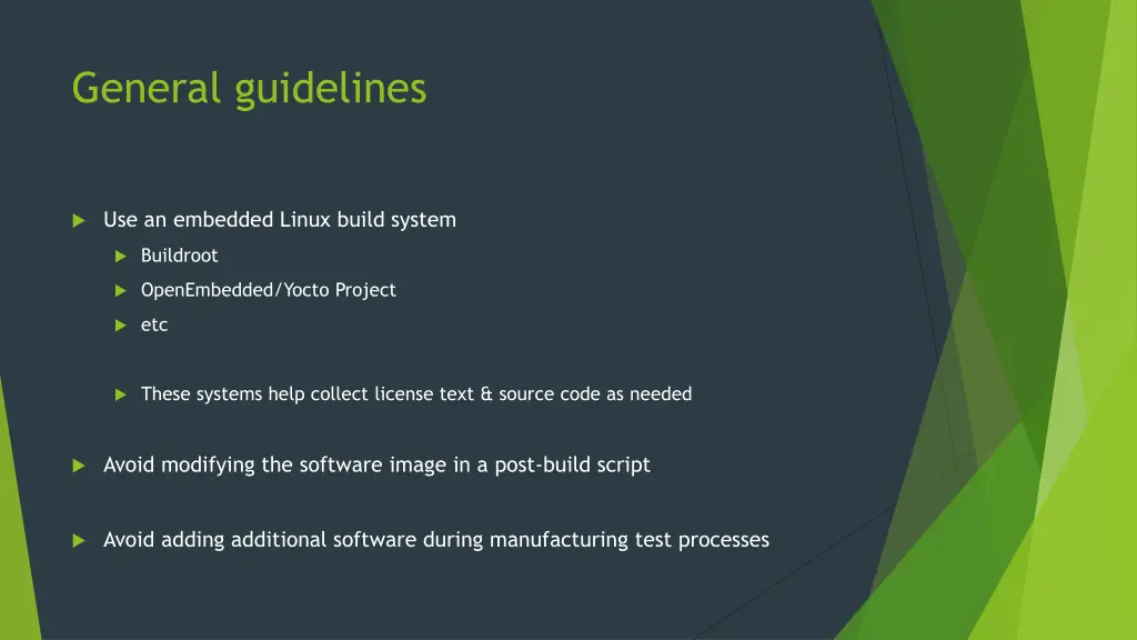 general guidelines