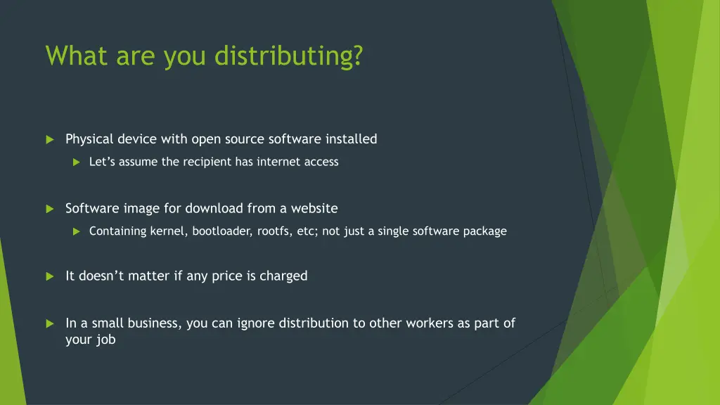 what are you distributing