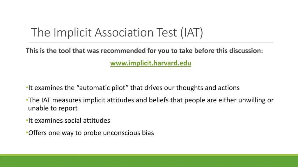 the implicit association test iat