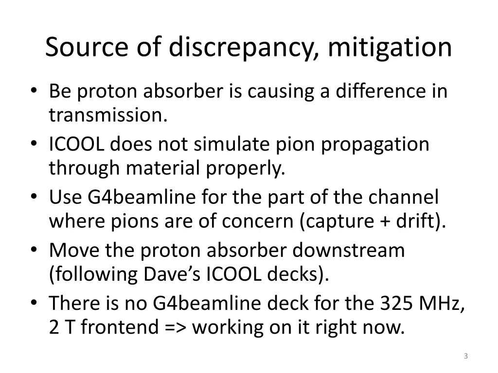 source of discrepancy mitigation