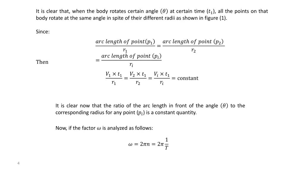 it is clear that when the body rotates certain