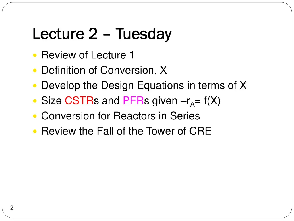 lecture 2 lecture 2 tuesday