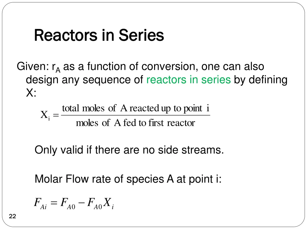 reactors in series reactors in series