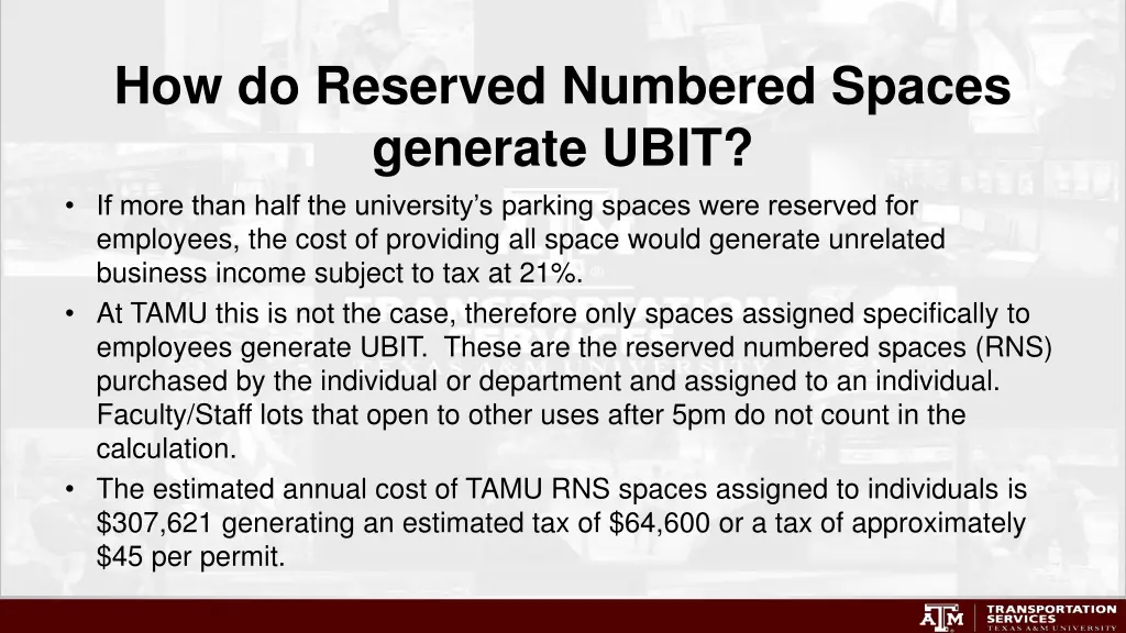 how do reserved numbered spaces generate ubit
