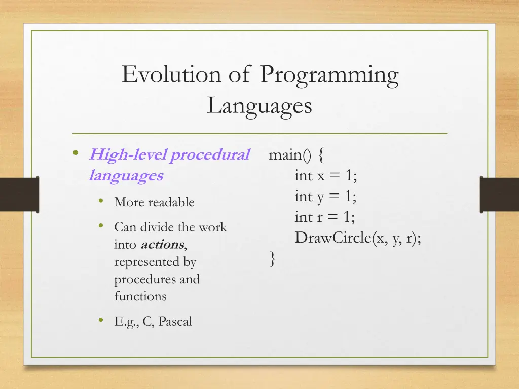 evolution of programming languages 2
