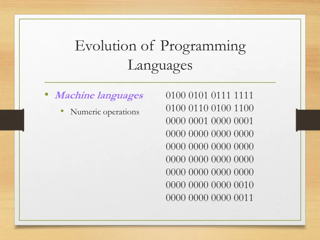 evolution of programming languages