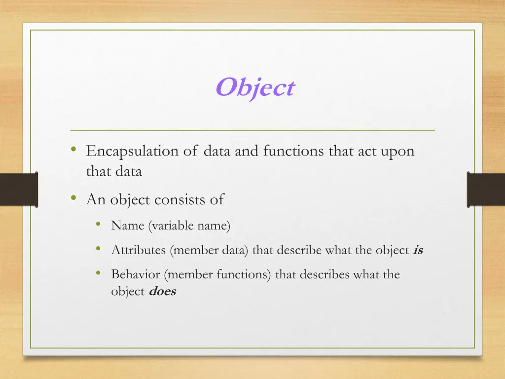 object