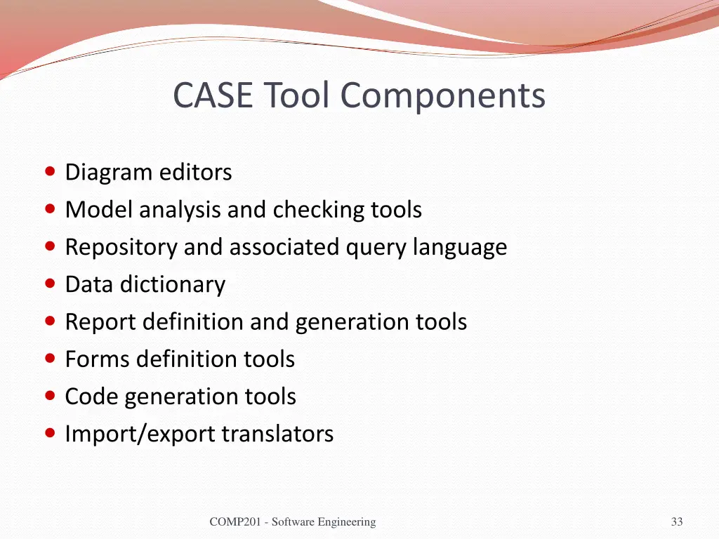 case tool components