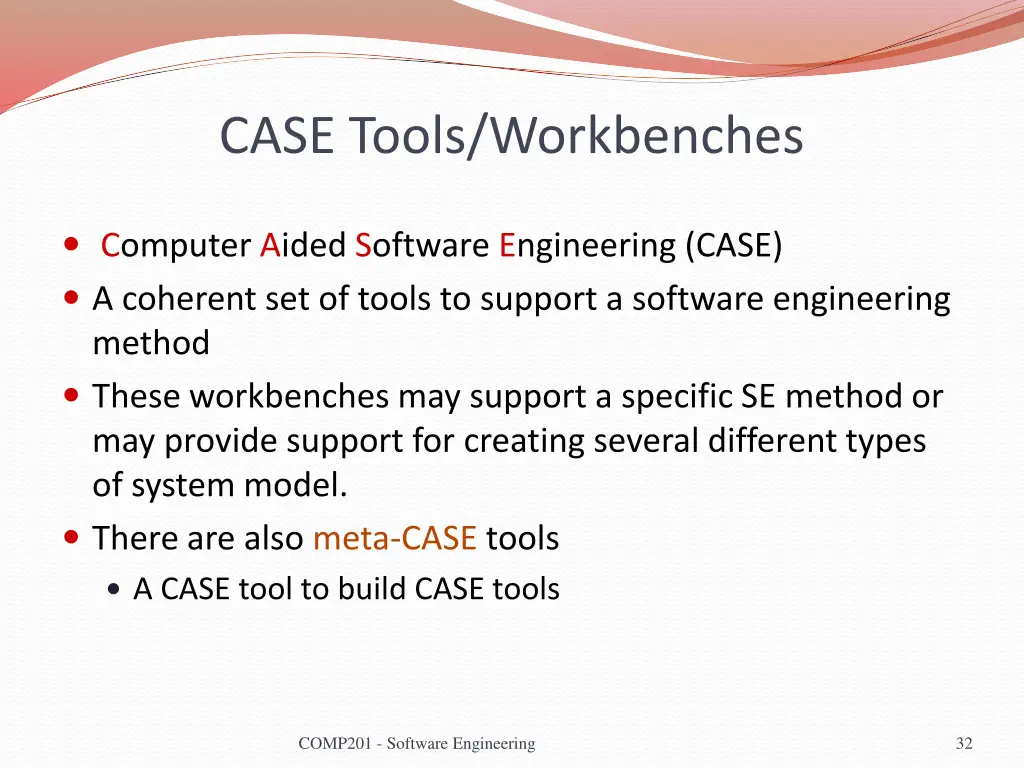 case tools workbenches
