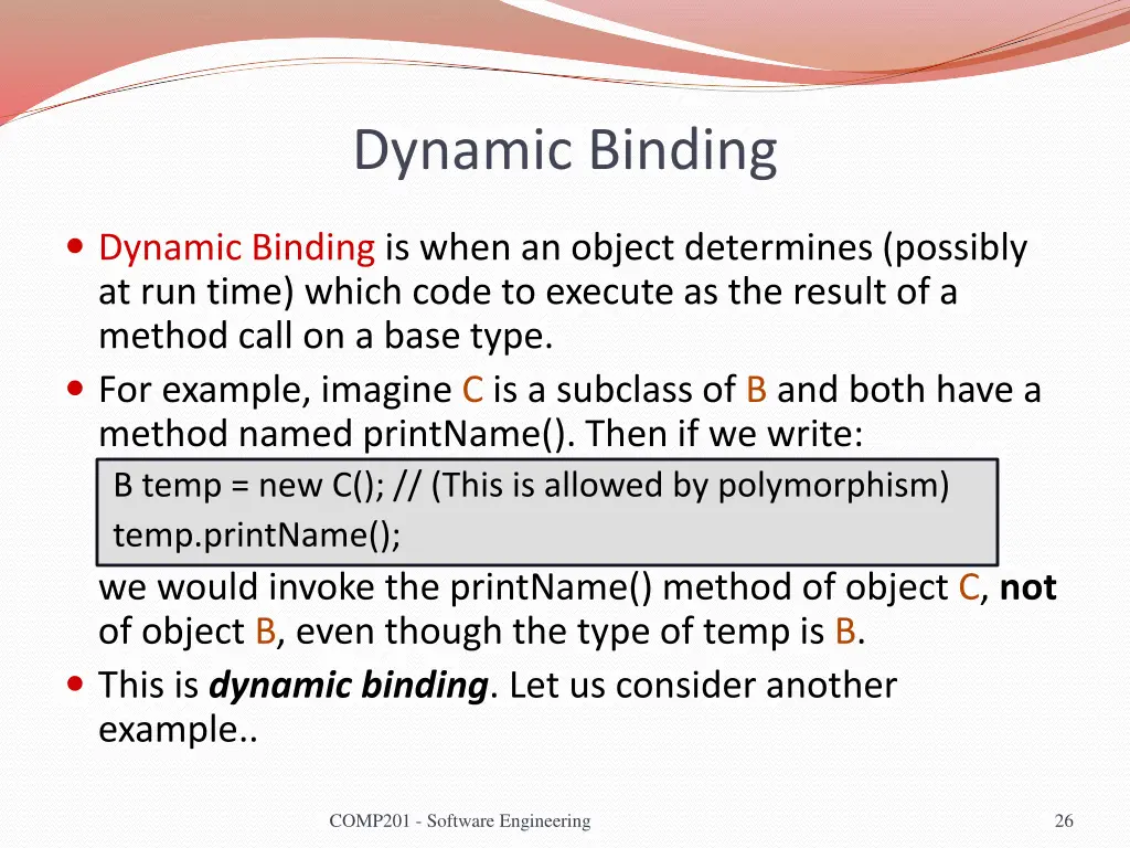 dynamic binding