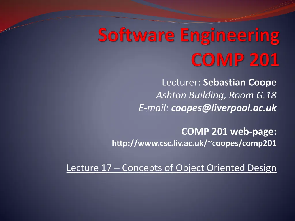 lecturer sebastian coope ashton building room