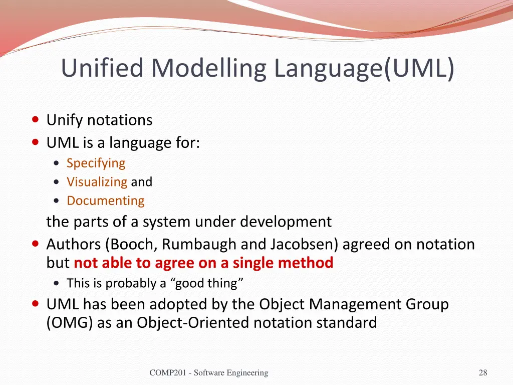 unified modelling language uml