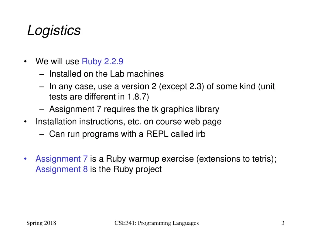 logistics