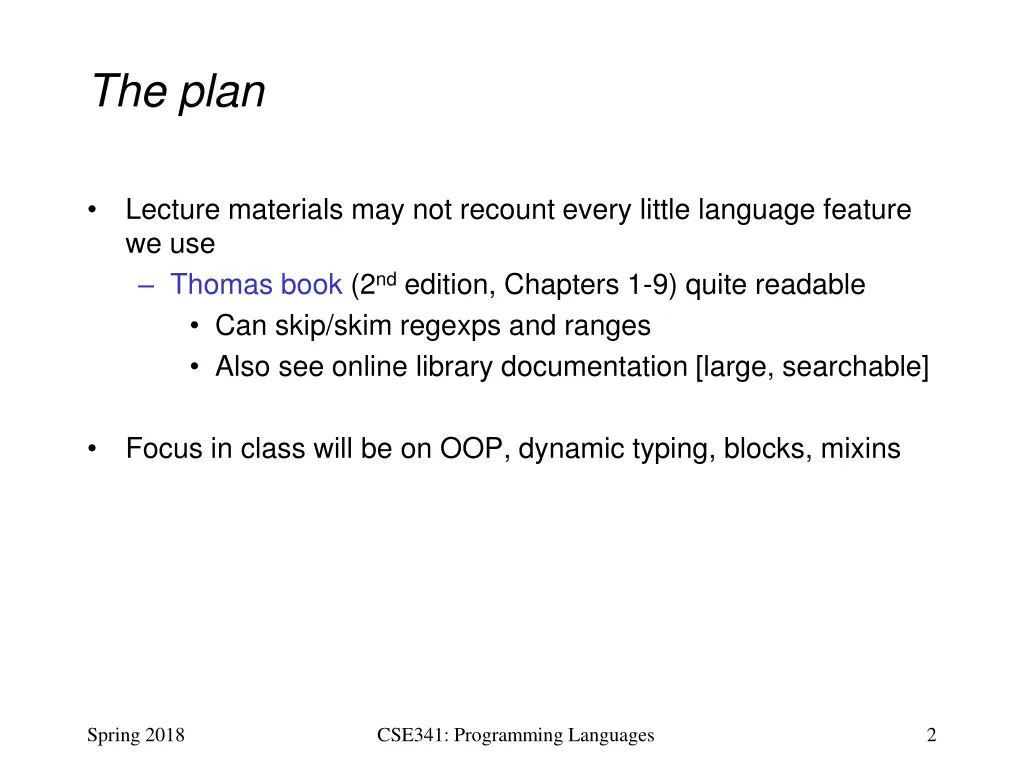 the plan