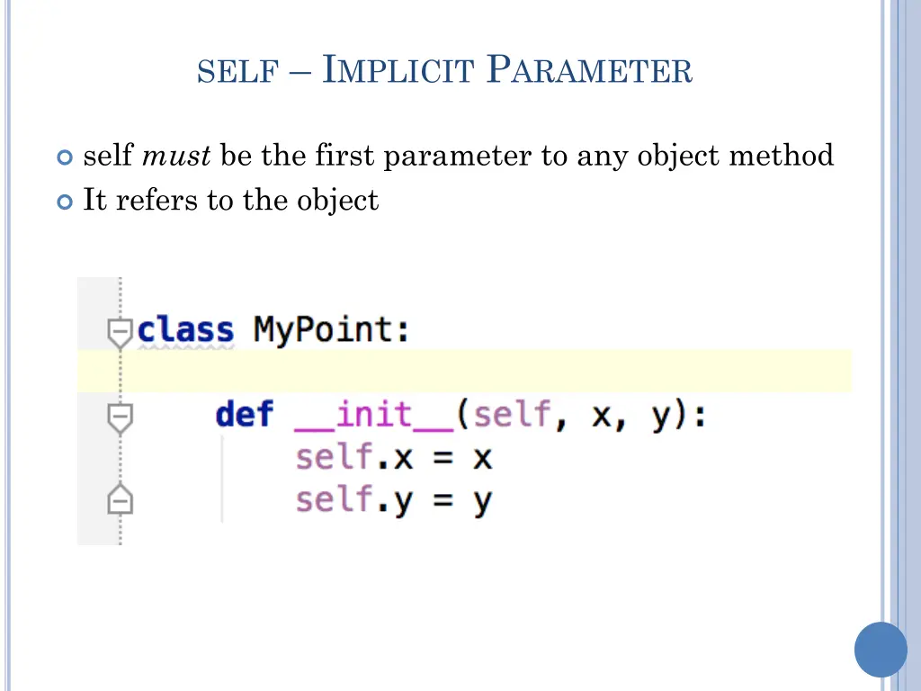self i mplicit p arameter
