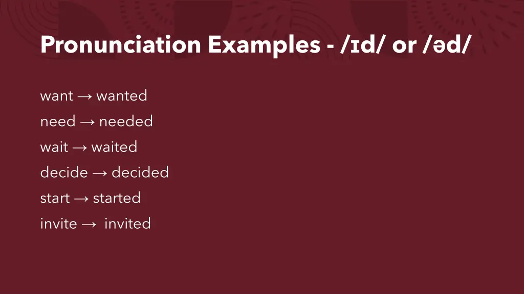 pronunciation examples d or d