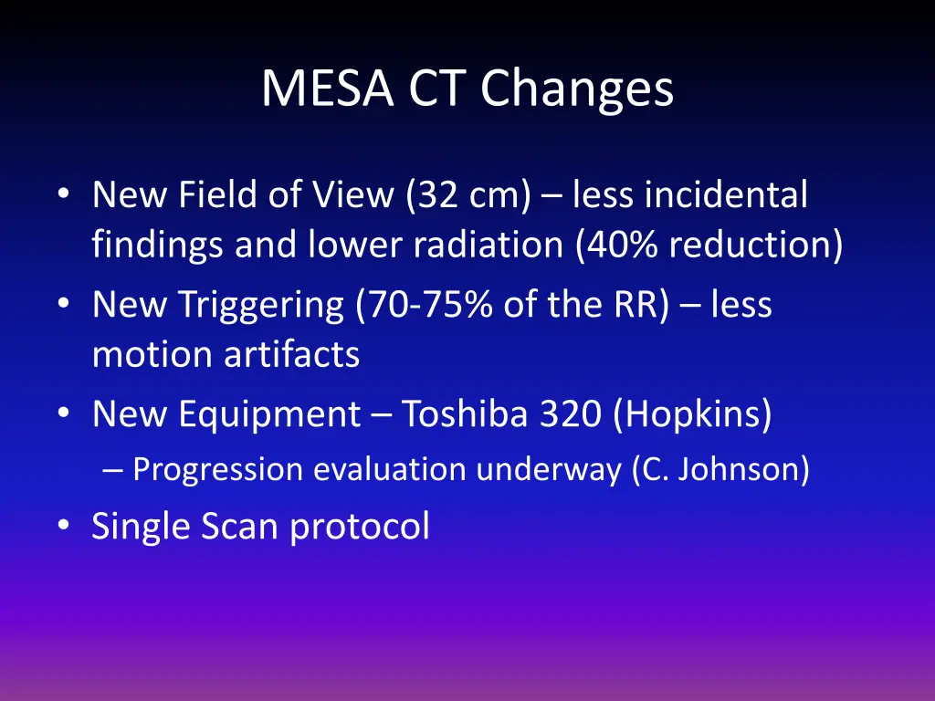 mesa ct changes