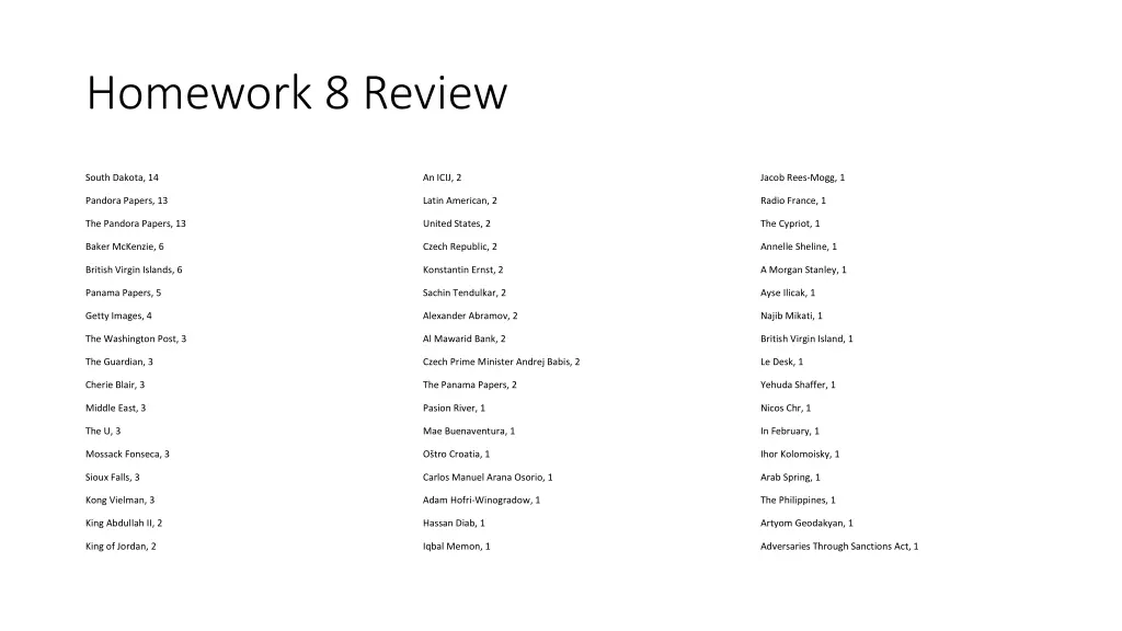 homework 8 review 10