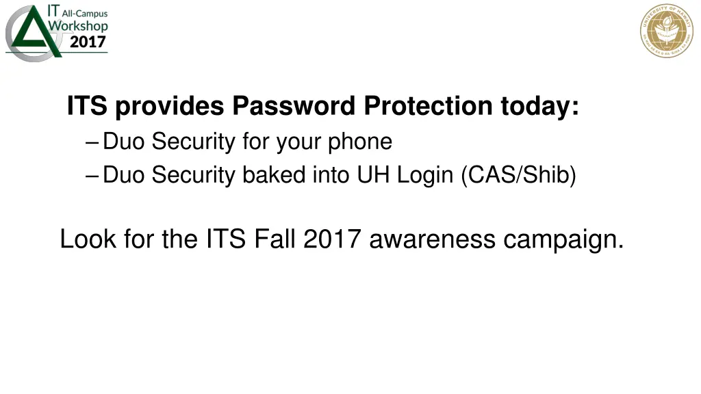 its provides password protection today
