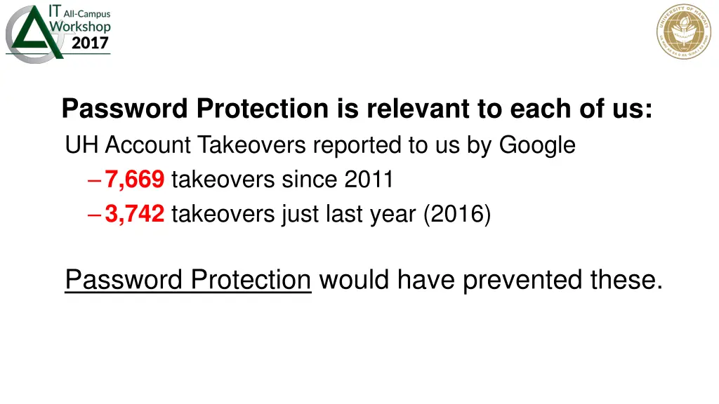 password protection is relevant to each
