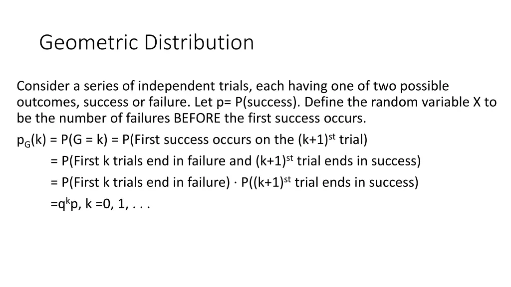 geometric distribution