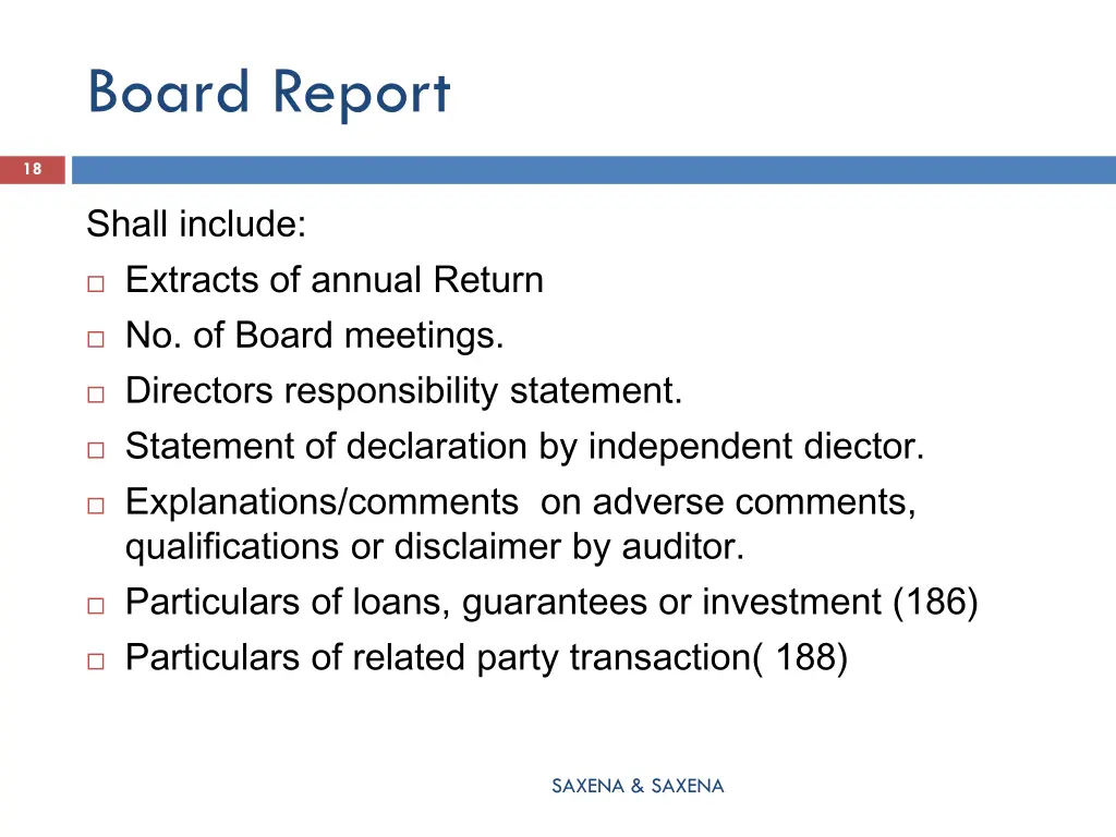 board report 1