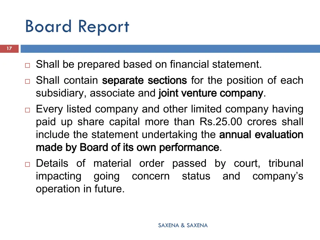 board report