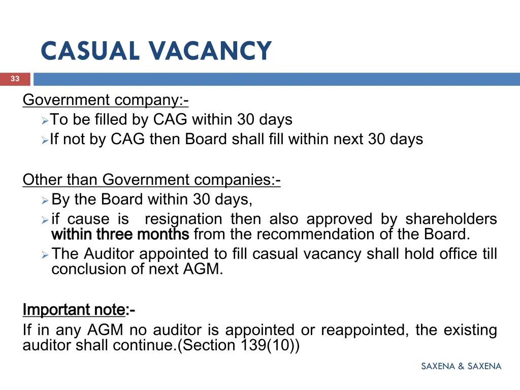 casual vacancy