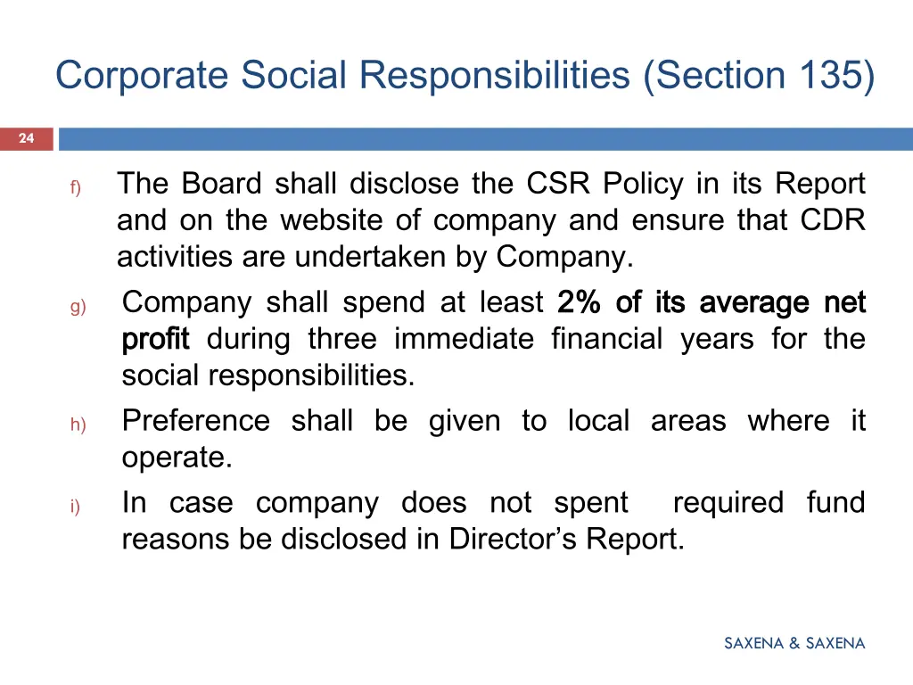 corporate social responsibilities section 135 2