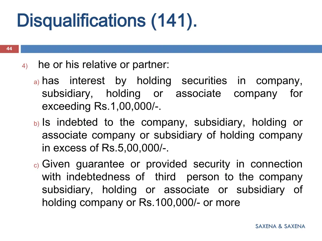 disqualifications 141 disqualifications 141 1