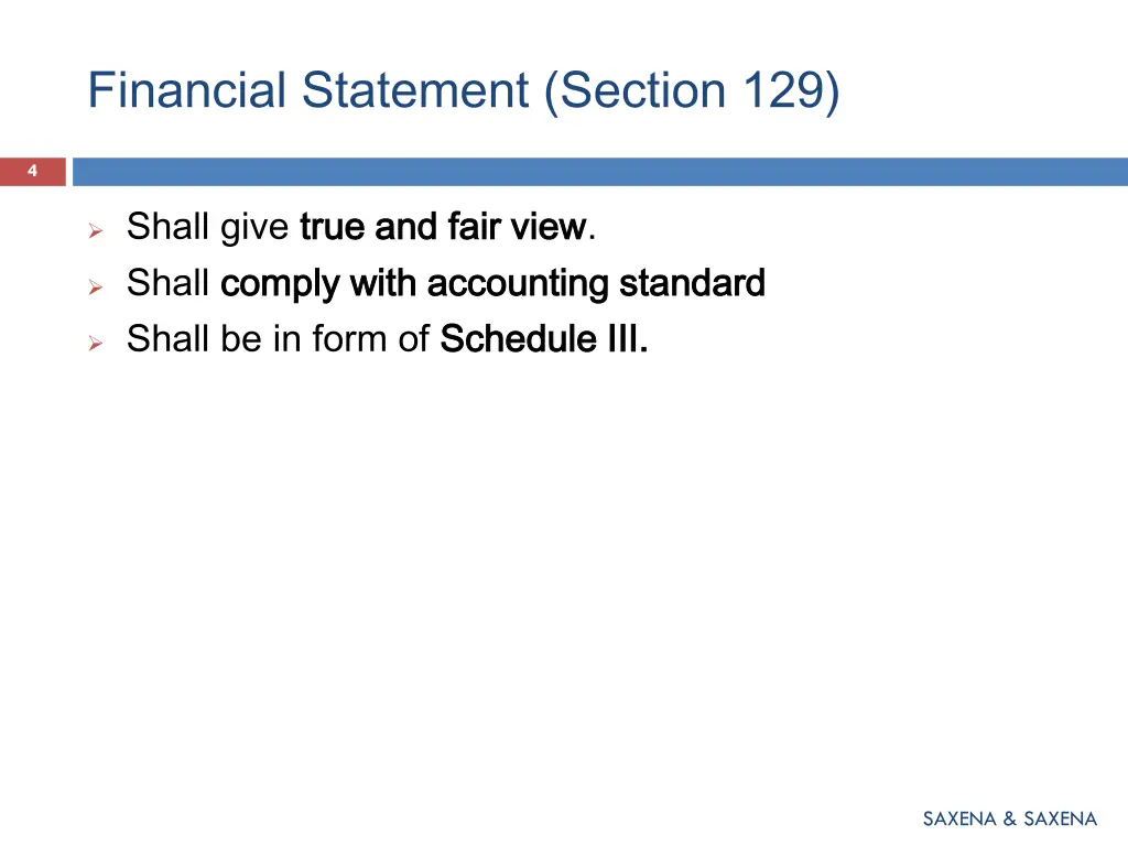 financial statement section 129